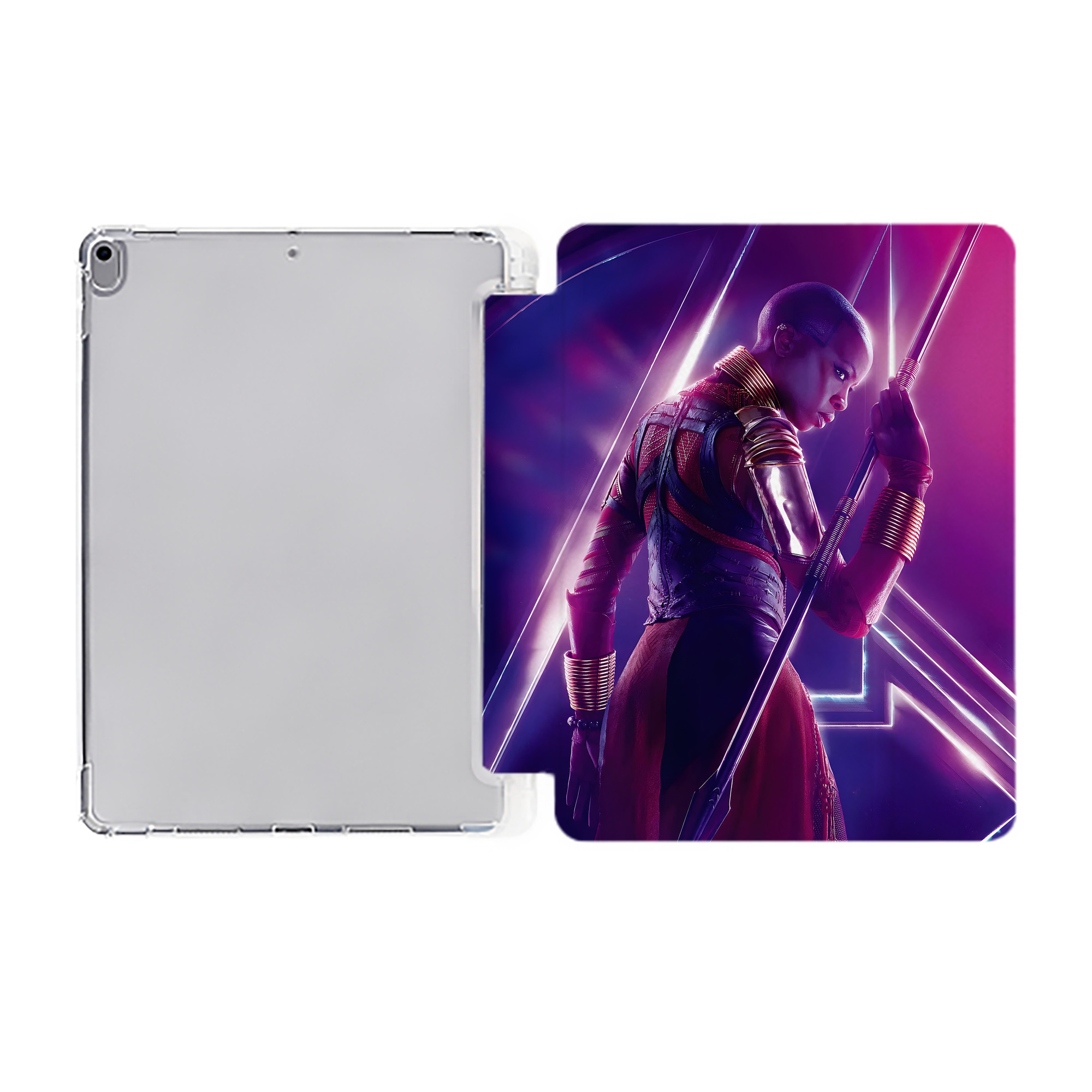 （画像用） アベンジャーズ The Avengers IPad ケース ペン収納付き 三つ折りスタンド PUレザー×シリコン 対応機種9.5/10.5/10.9インチ